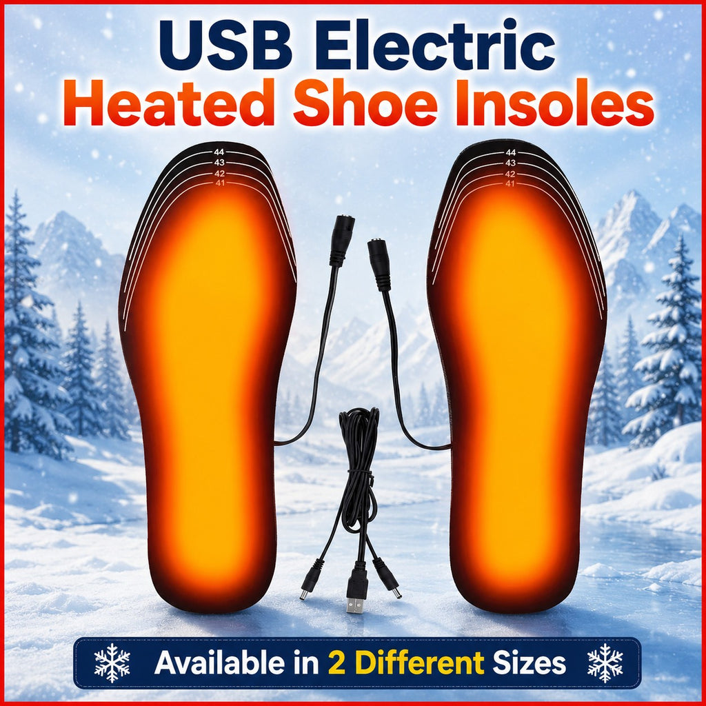 USB Electric Heated Shoe Insoles Feet Heater Foot Warmer Pads Warm Socks Winter