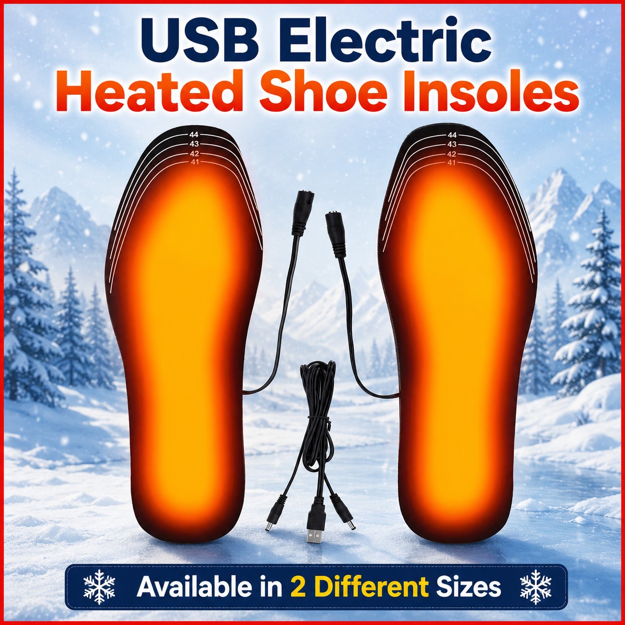 USB Electric Heated Shoe Insoles Feet Heater Foot Warmer Pads Warm Socks Winter