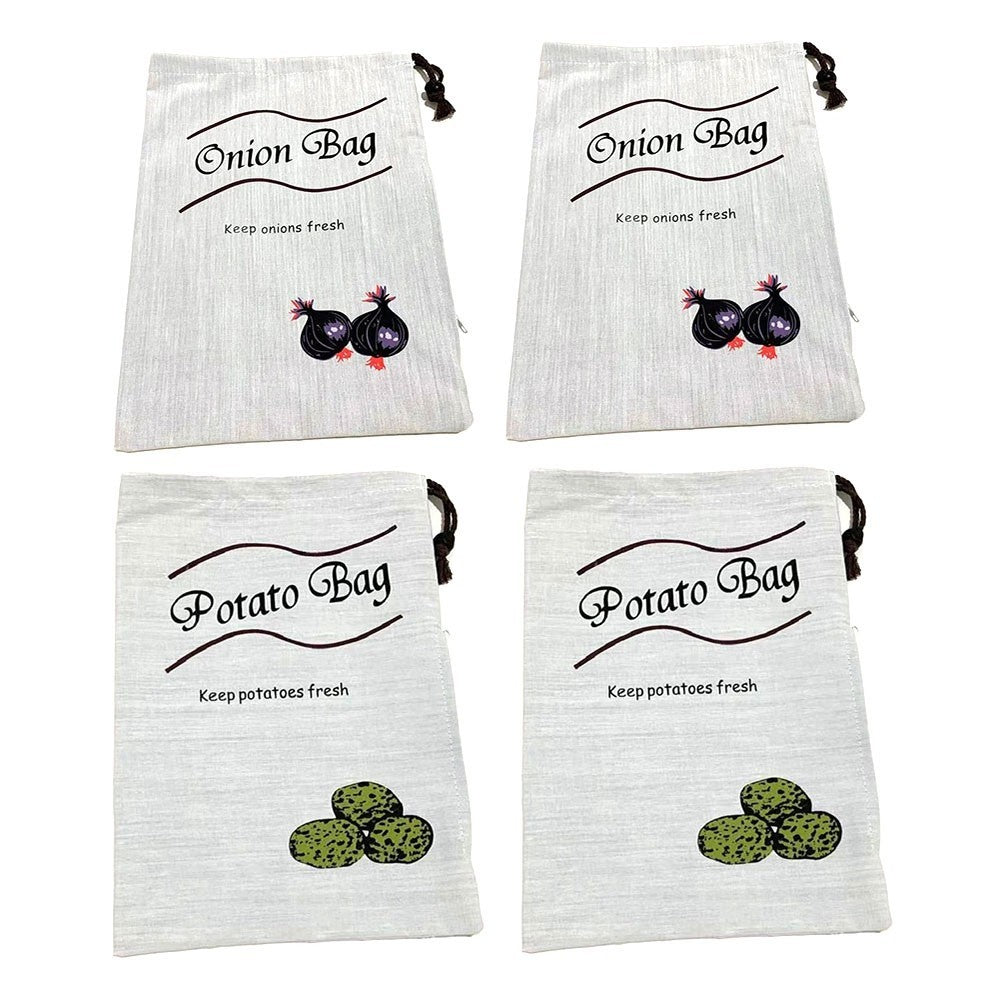 4PCS Potato Storage for Pantry I Potato and Onion Storage Bags with Side4065