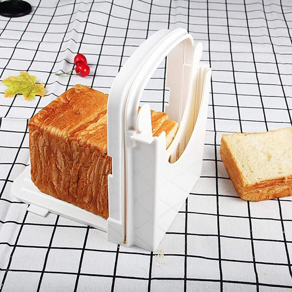 Bread Slicer Foldable Toast Slicer Adjustable Toast Slicing Machine
