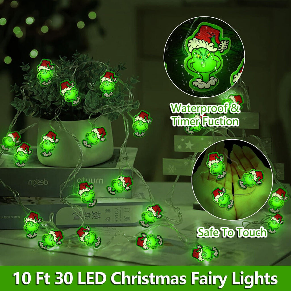 1/2/3M LED Christmas Copper Wire Lamp Grinch Wire Lamp String Lights