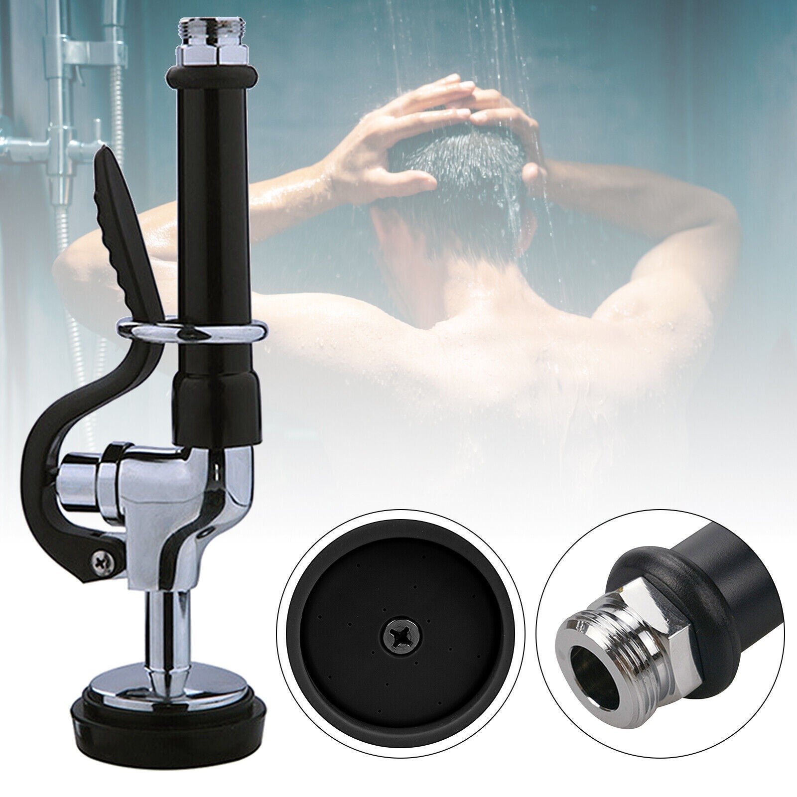 Commercial Restaurant Kitchen Pre-Rinse Faucet Tap Sprayer Spray Head Black new