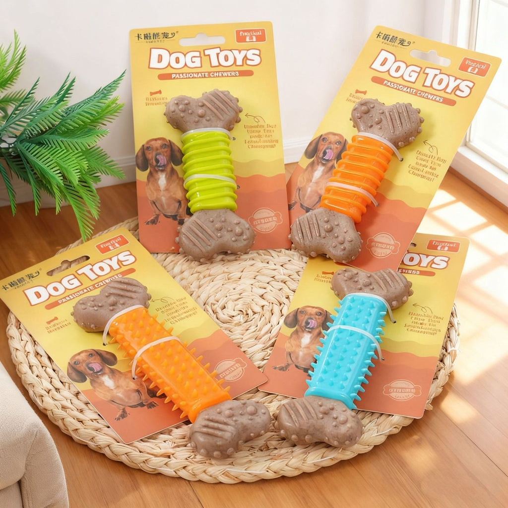 Set of 2 Bamboo Pet Dog Puppy Chew Toy Strong Durable Dental Health Natural
