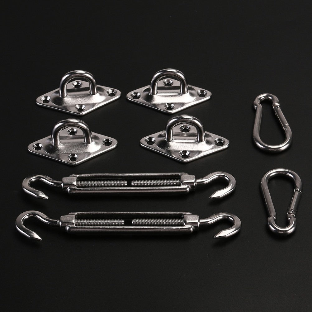 8 PCS Shade Sail Fixing Kit Fittings Hardware for Sunshade