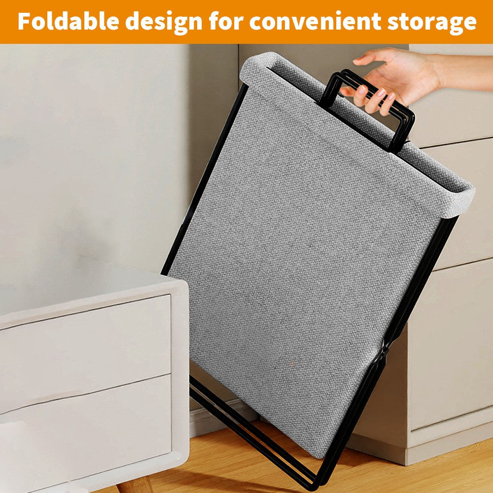 1X Laundry Basket Dirty Washing Wash For Clothes Bin Foldable Storage Bag W/ Lid
