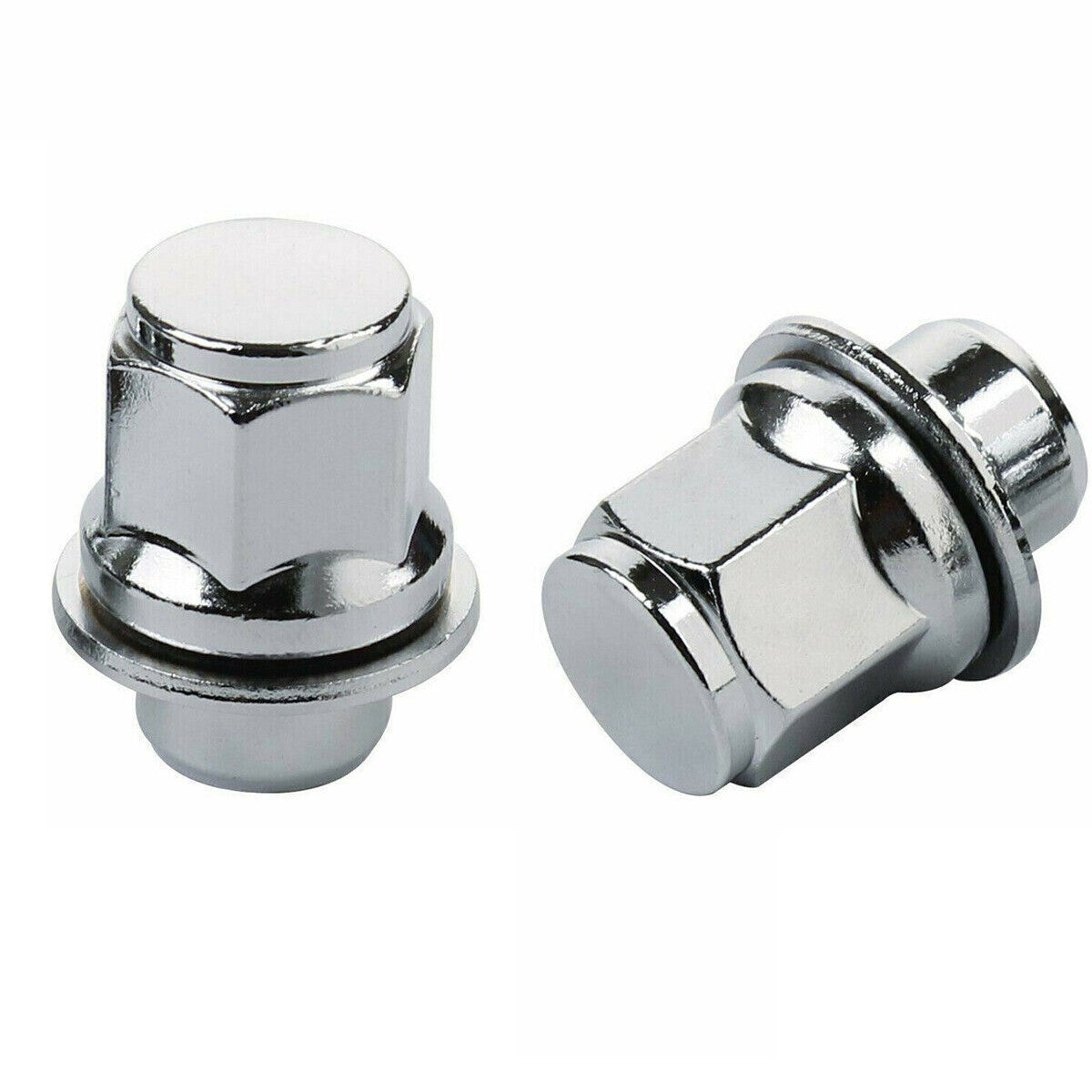 20x For Toyota XF OE Style Alloy Wheel Nuts M12 X 1.5 Chrome 21MM Hex Nut Flat
