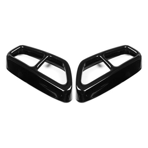 Glossy Black Exhaust Pipe Muffler Cover Trims Set for BMW 5 Series G30 2017-2018