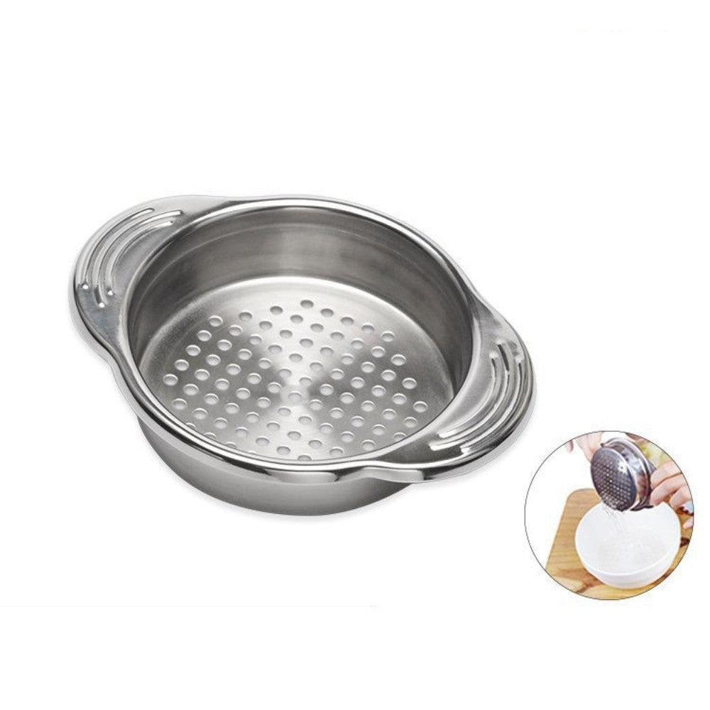 Stainless Steel Tuna Press Lids Non-slip Fruit Can Strainer  Kitchen