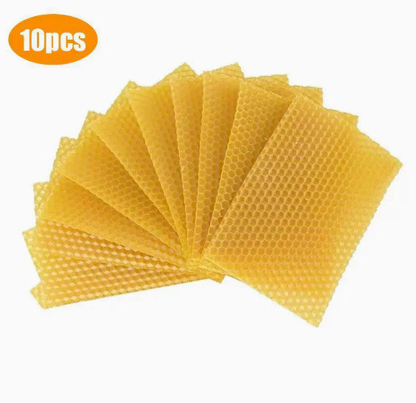 10/30 Pieces Beeswax Sheets Natural Honeycomb Bee Wax Foundation Sheets 13.3*9cm