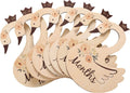 7 Pcs Swan Shape Wooden Baby Clothes Size Dividers for Closet Organizer