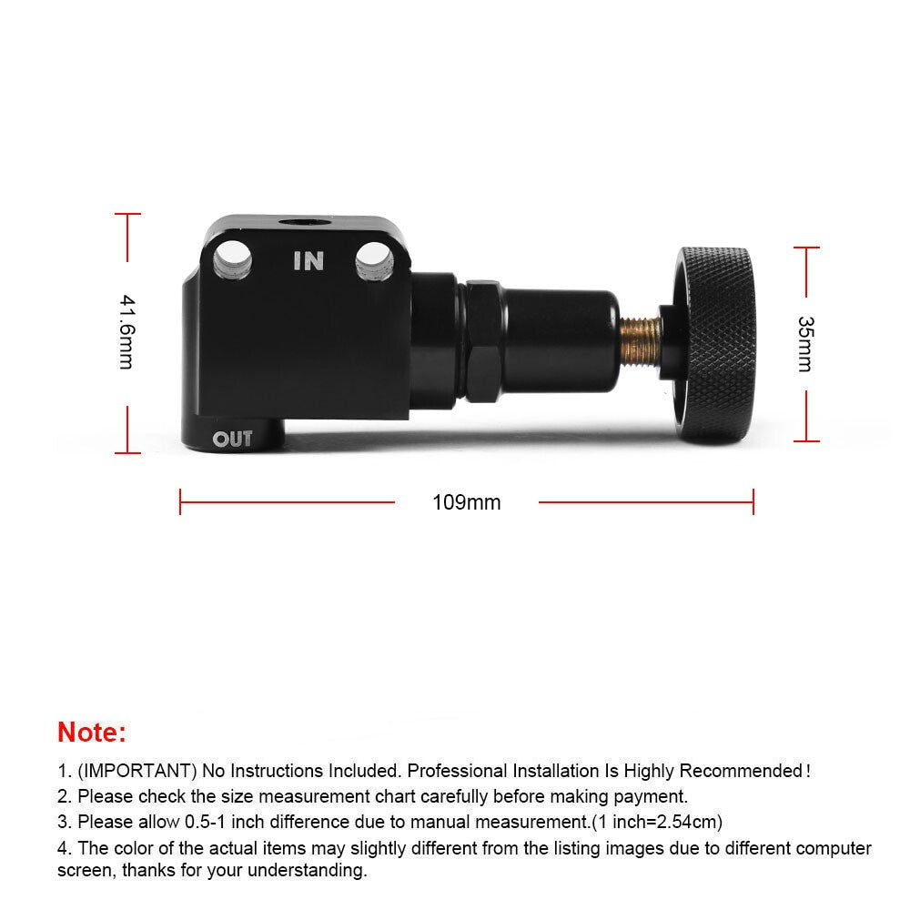 Brake Bias Proportioning Valve Pressure Regulator Adjustment 1/8 NPT Screw Knob