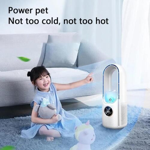 Portable Natural breeze Leafless Electric Fan 6 Speed Silent Timer Air Condition