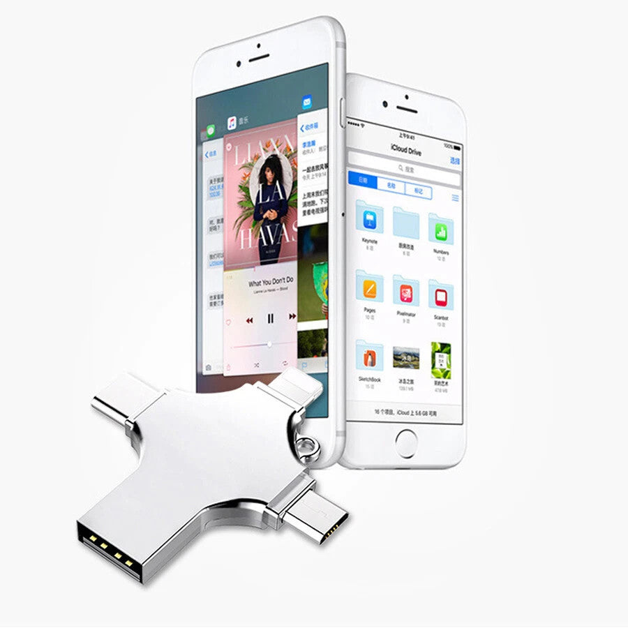 UK 2TB 4-in-1 USB3.0 Flash Drive Storage Stick For iOS Android Samsung Phones