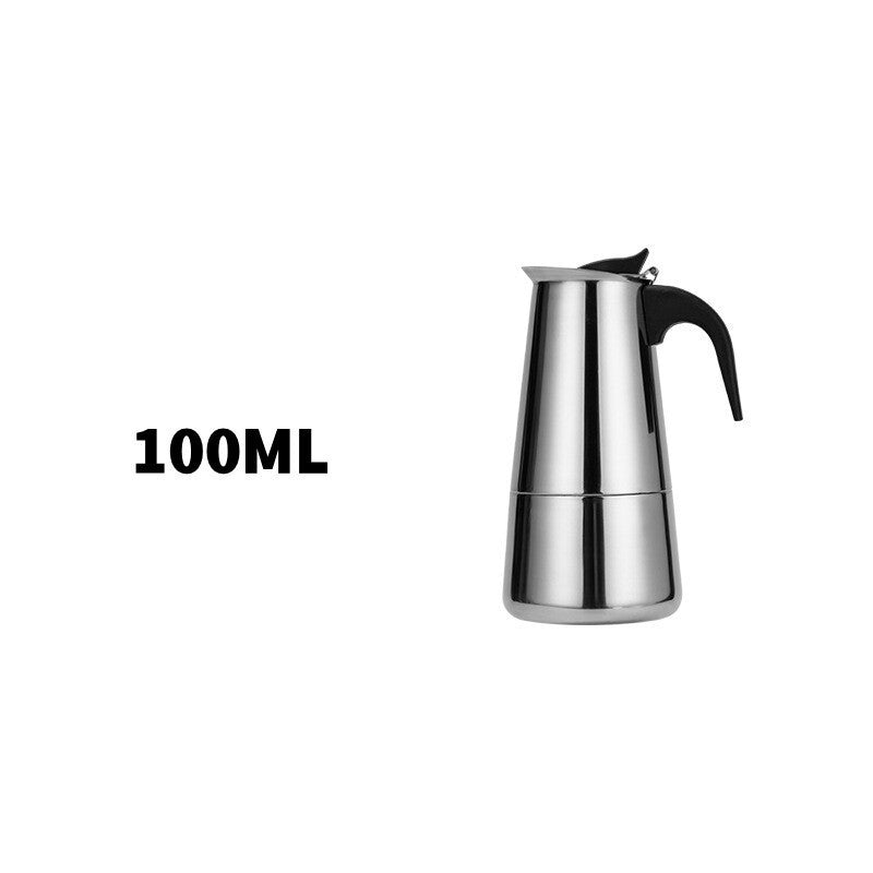 Stainless Steel Espresso Maker 2 & 4 Cup Stove Top Coffee Percolator Moka Pot