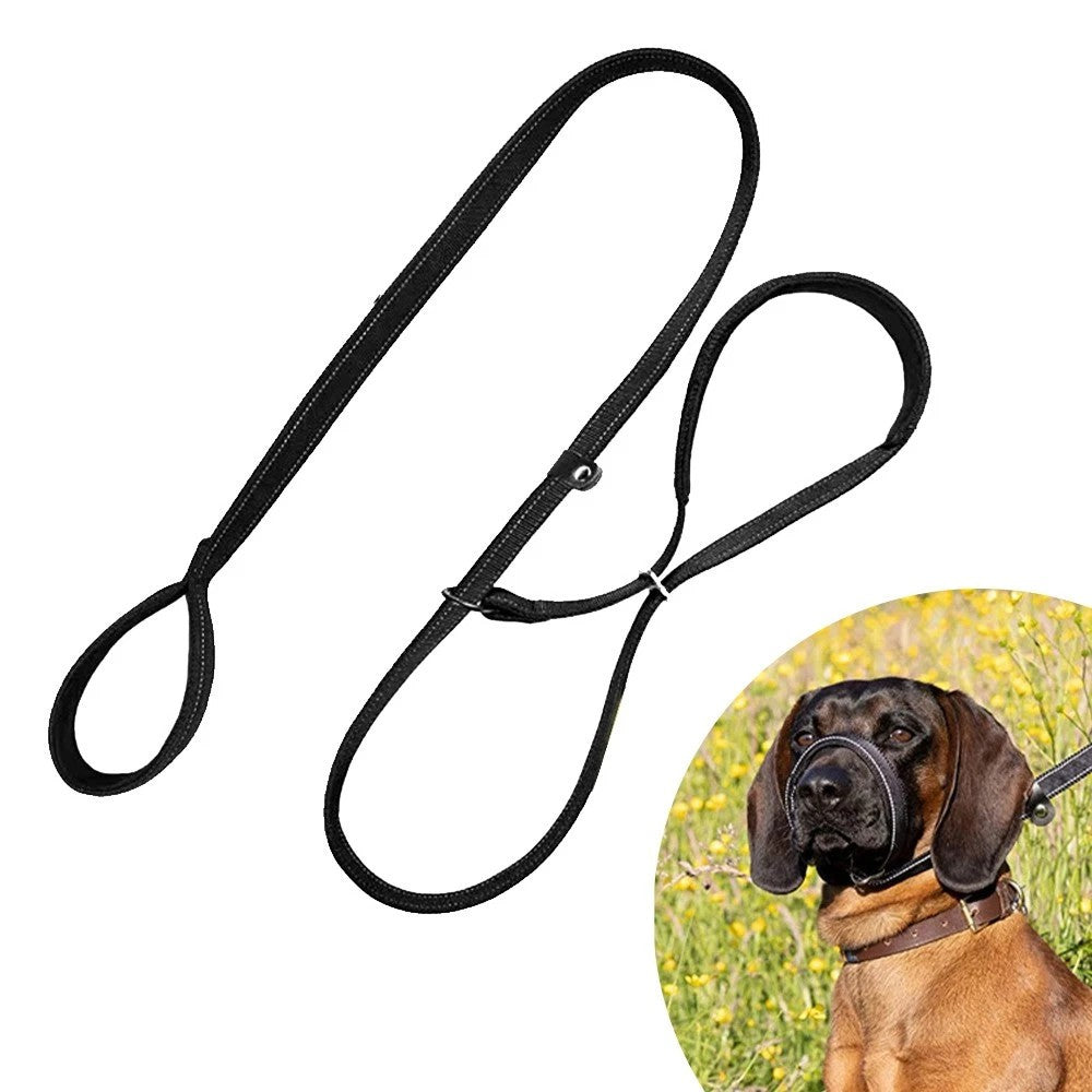 Figure of 8 Dog Lead Nose Loop-Anti Pull Dog Lead Stop Dog's Pulling With Padded