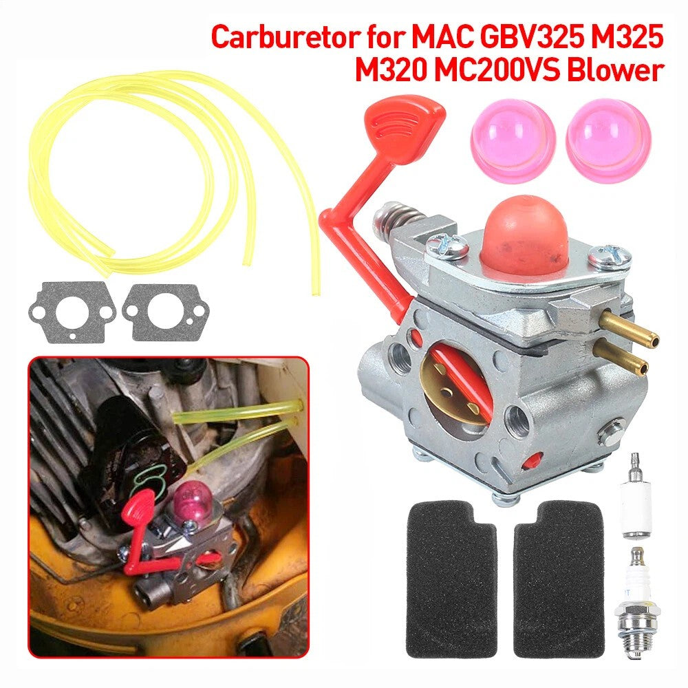 Carburetor For McCulloch Blower MAC GBV325 M325 M320 MC200VS 545081855 Fuel Line