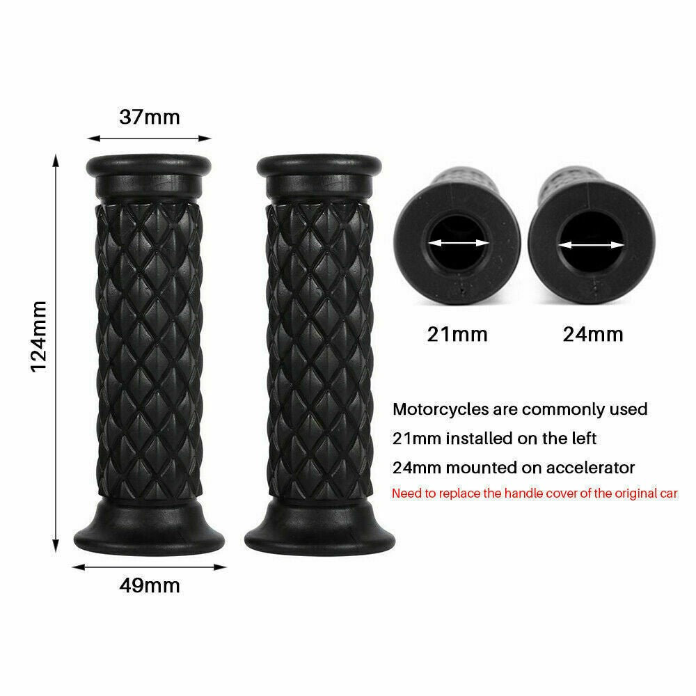 Universal Motorcycle Motorbike Rubbers Handlebar Handle bar Grips 22mm 7/8" UK