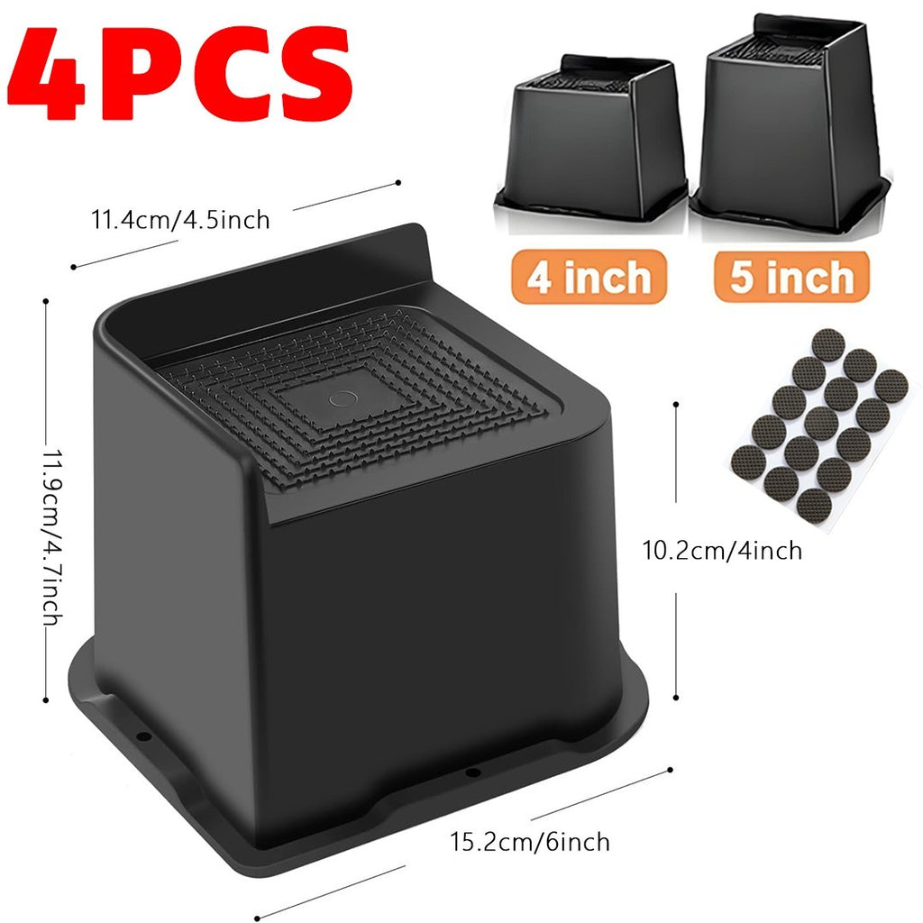 4 Pcs/Set 4 Inch Bed Risers Support Bed Lifter  Couch Sofa Table Chair Leg UK