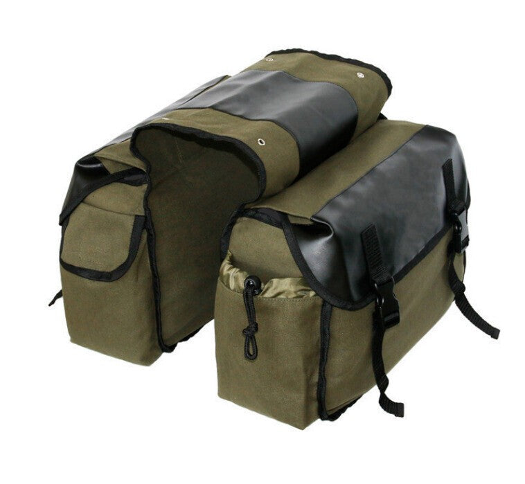 Bike Double Pannier Bags 30-40L Capacity Rear Seat Saddle Bag for Bicycle