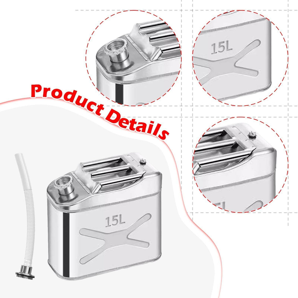 Water Container Heavy Duty for Camping Outdoors Stainless Steel Portable 15L