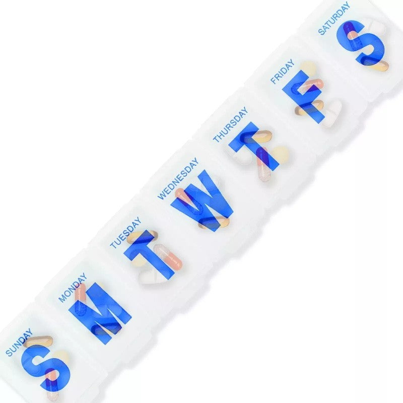 EXTRA LARGE PILL ORGANISER 7 Day Weekly Medication Reminder Box Tablet Dispenser