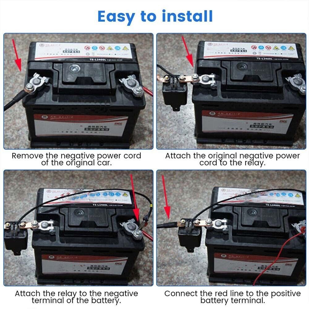 2X Wireless Remote Car Battery Disconnect Relay Master Kill Cut-off Switch