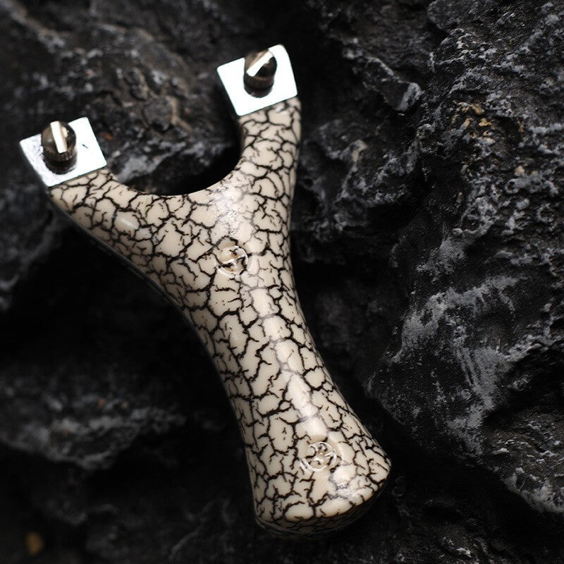 Camo Slingbow Hunting Slingshot Catapult Archery Flat Rubber Band Shooting Bow
