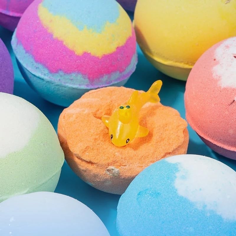 12pcs Bath Bomb Gift Set for Kids Colorful Bubble Bath Bomb with Surprise Inside
