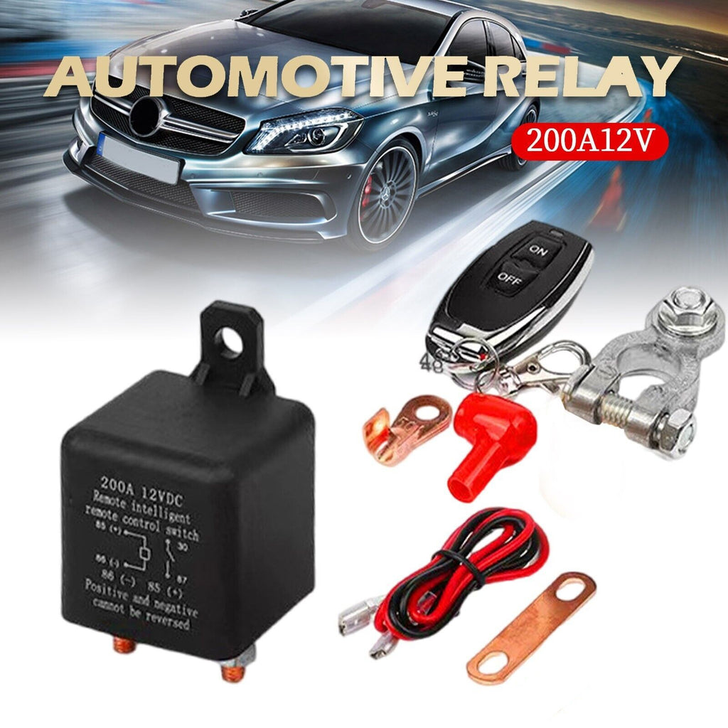 2X Wireless Remote Car Battery Disconnect Relay Master Kill Cut-off Switch