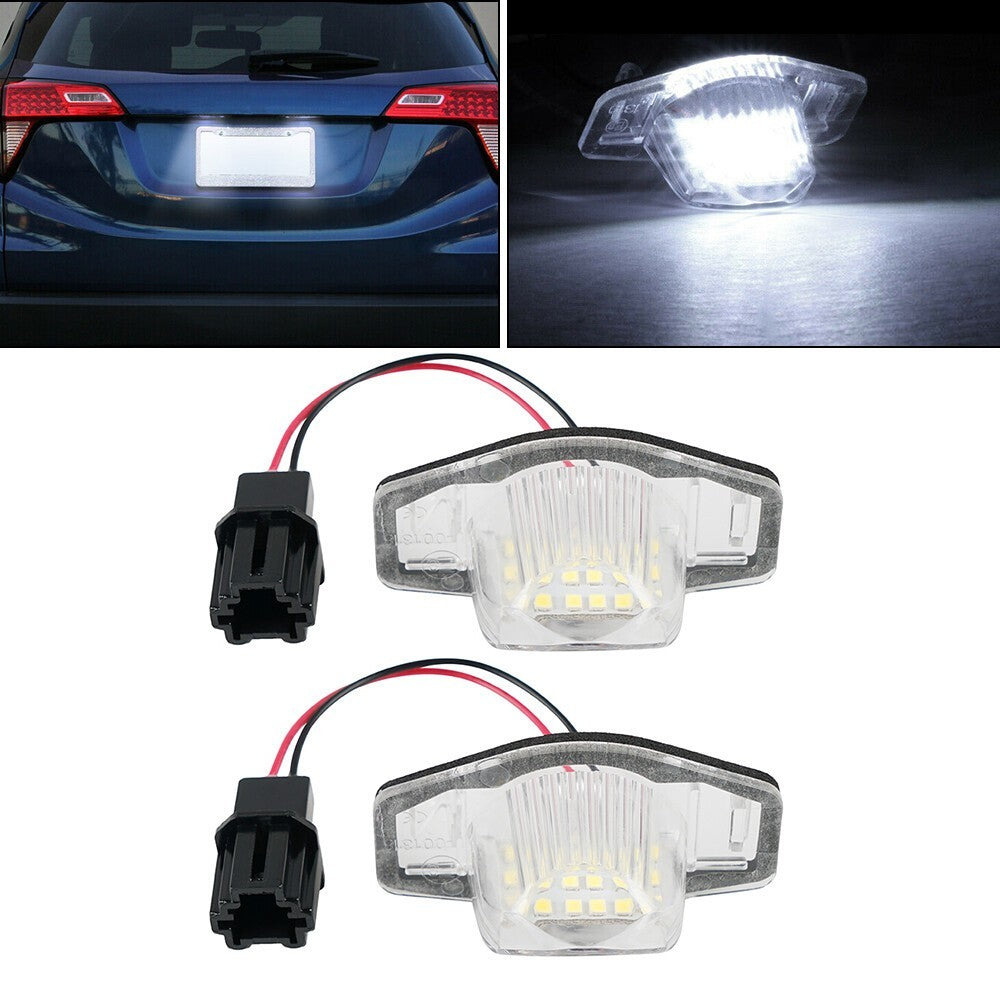 2x LED Number Plate Licence Light Fit Honda Jazz Insight Odyssay CRV FR-V Stream