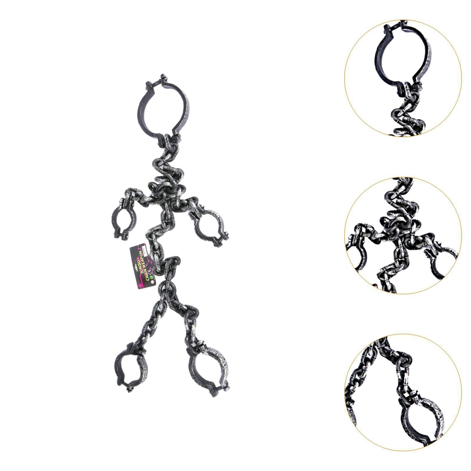 Halloween Fake Shackles Chain Full Body Prisoner Prop Costume Accessory