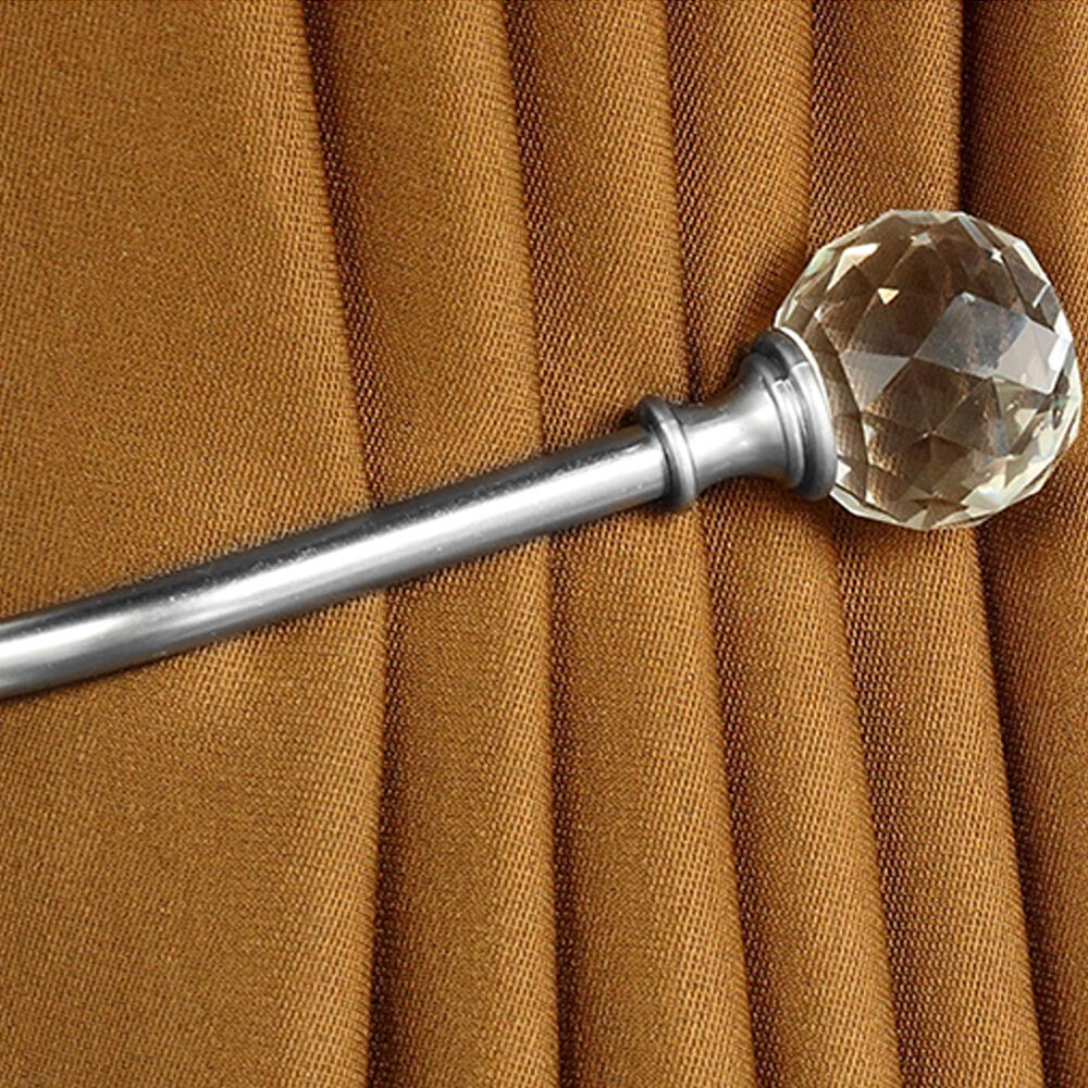 2PC/Set Silver Metal Crystal Curtain Holdback Wall Tie Backs Hooks Hanger Holder