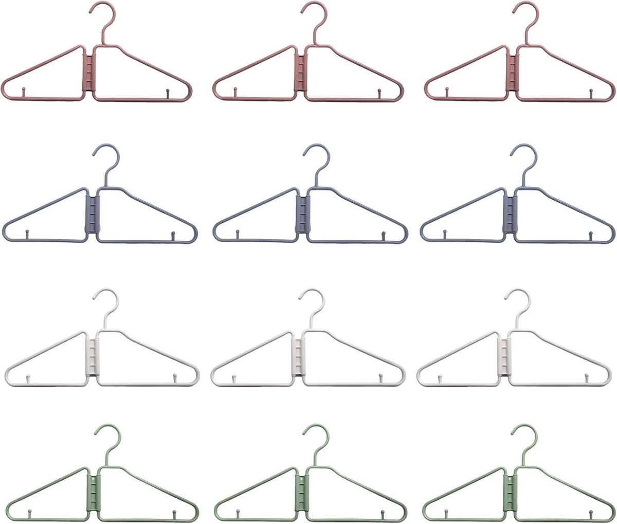12 Pack Foldable Coat Hanger,Portable Travel Hangers, Space Saving Fold in