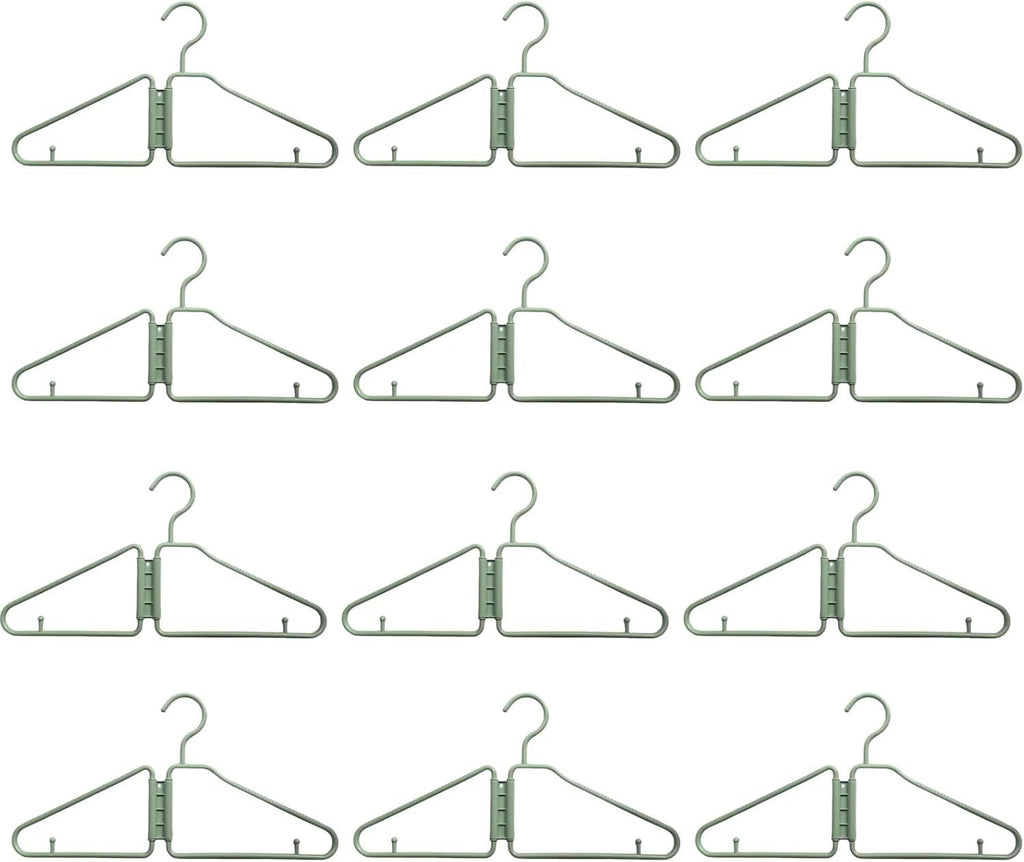 12 Pack Foldable Coat Hanger,Portable Travel Hangers, Space Saving Fold in
