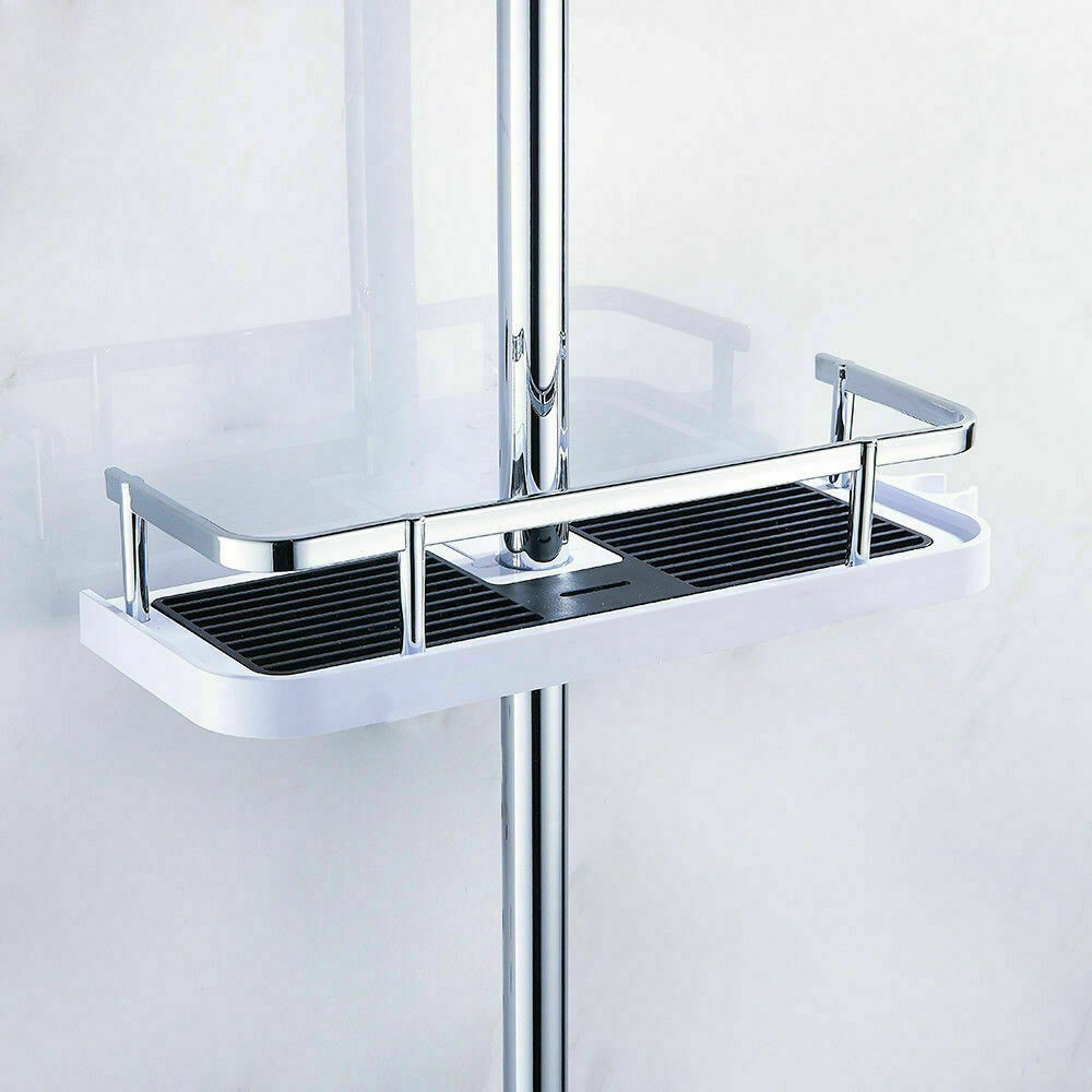 Bathroom Shelf Shower Pole Caddy Rack Storage Organiser Tray Holder Shelf UK