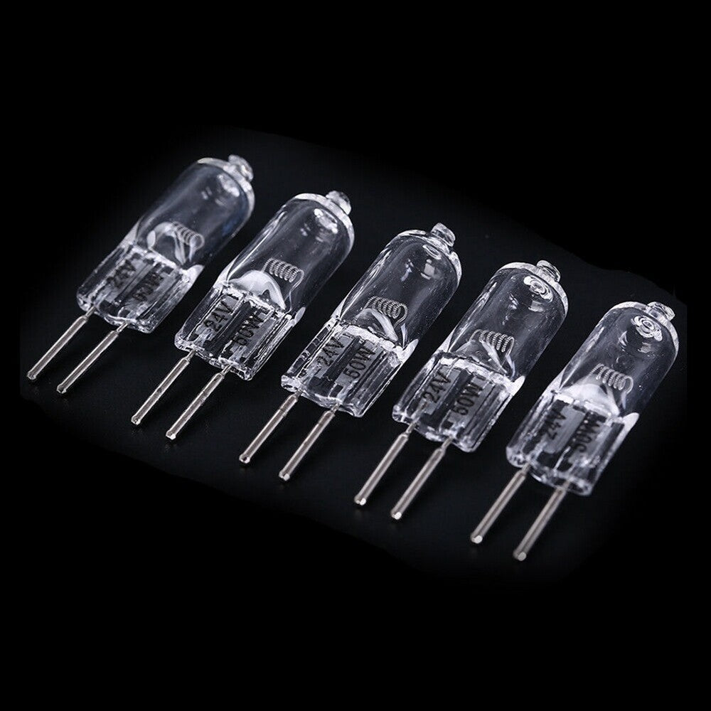 10Pcs G5.3 24V 20W/35W/50W Base Halogen Work Light Lamp Bulbs for Lathe Machine