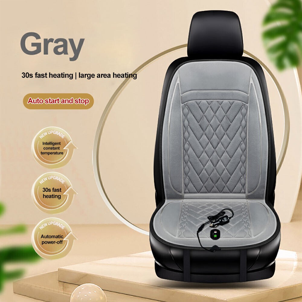 12V Car Seat Pad Cushion Cover Heating Heater Warm Heated Cold Winter Universal