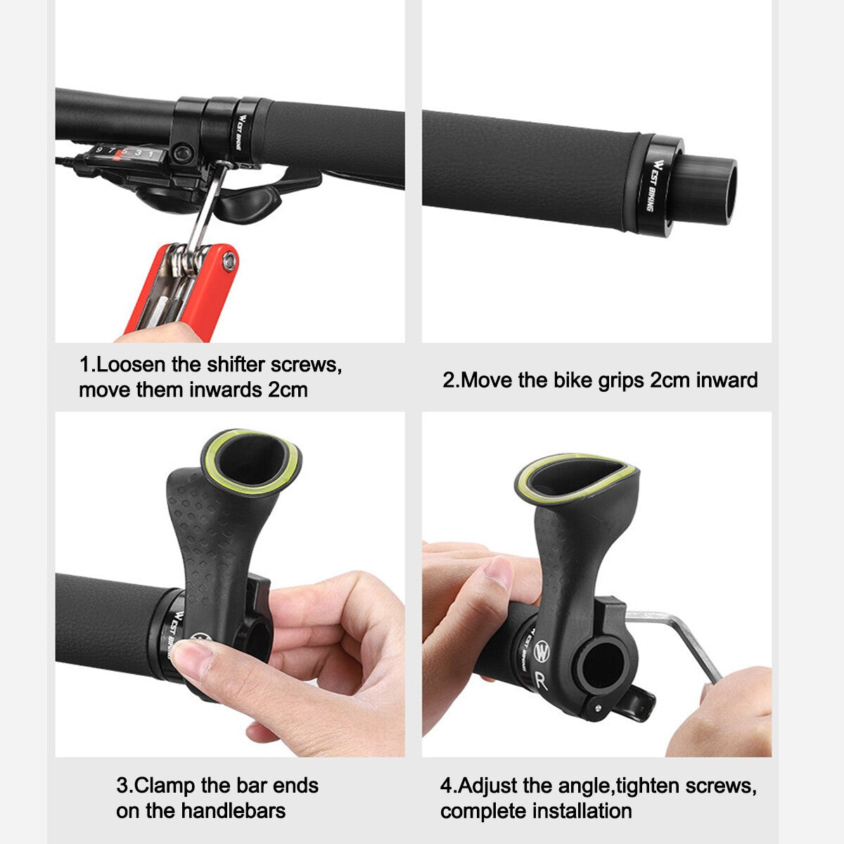 Ergonomic Design new Bicycle Inner Bar ends MTB Mountain Bike Handlebar Ends