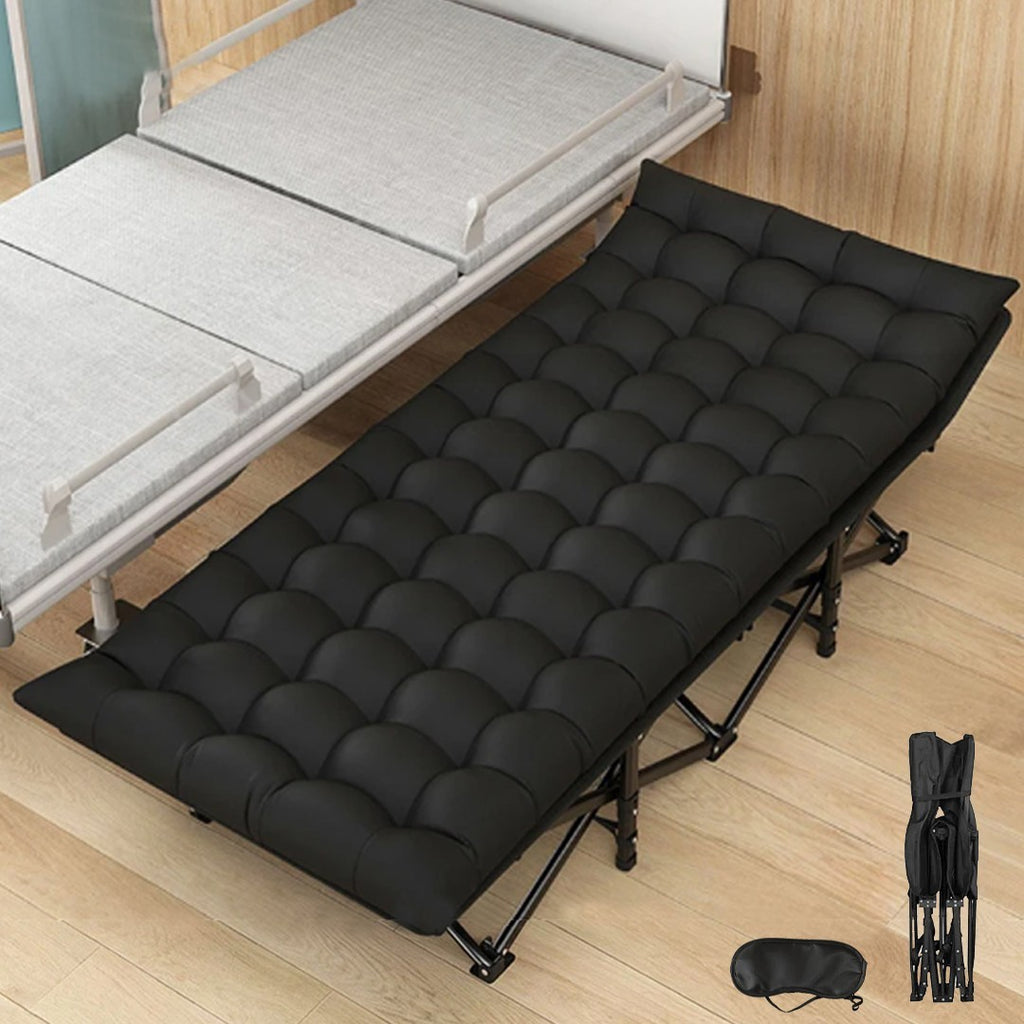 Camping Cot Heavy-Duty Portable Camping Bed  Folding Sleeping Bed with Mattress