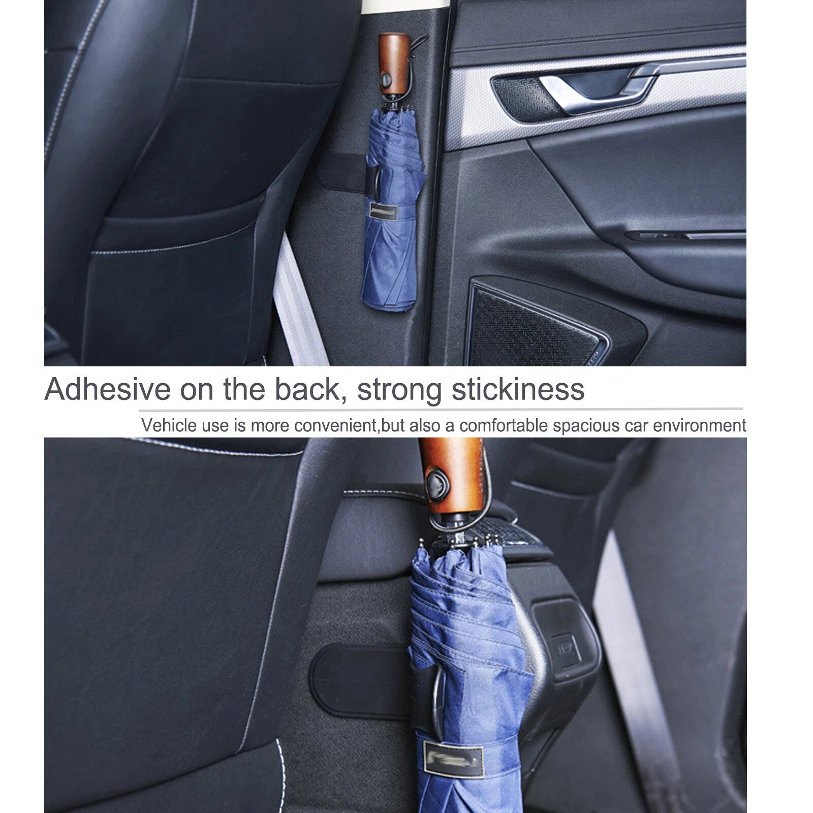 2x Auto Universal In-Car Umbrella Hook Holder Hanger Clip Fastener Accessoriess