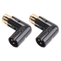 2PCS Audio Adapter Plug Adjustable Male to Female Right Angle XLR Adapter3750