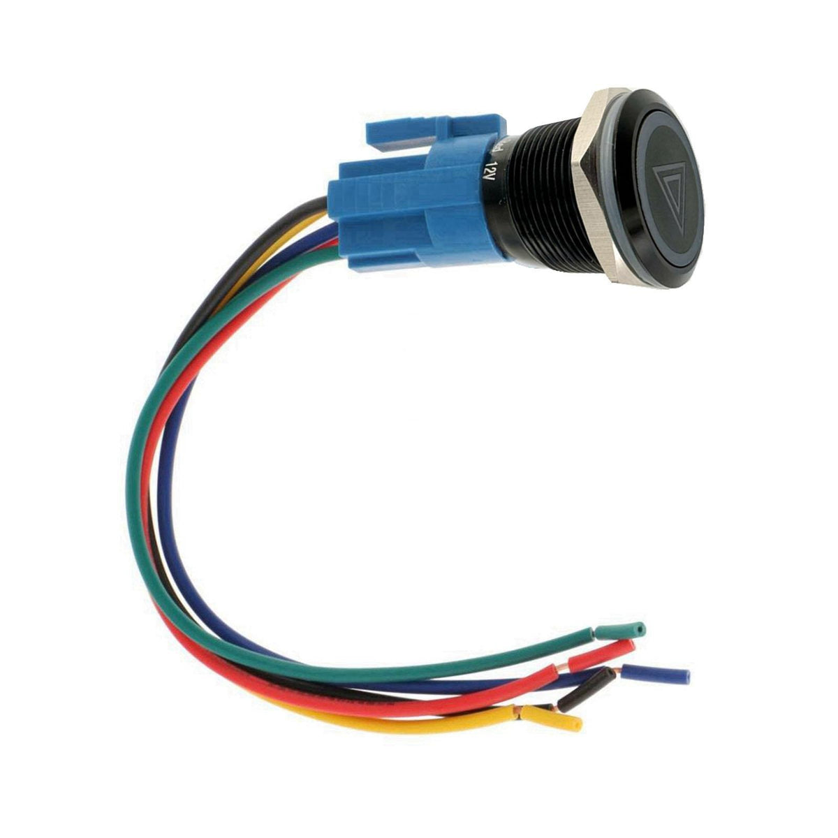 Car Emergency Light Switch Button 19mm Hazard Warning Flash Light Switch Push