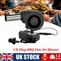 BBQ Blower Fan Fast Grill Starter UK Standard Adjustable Speed with Tube