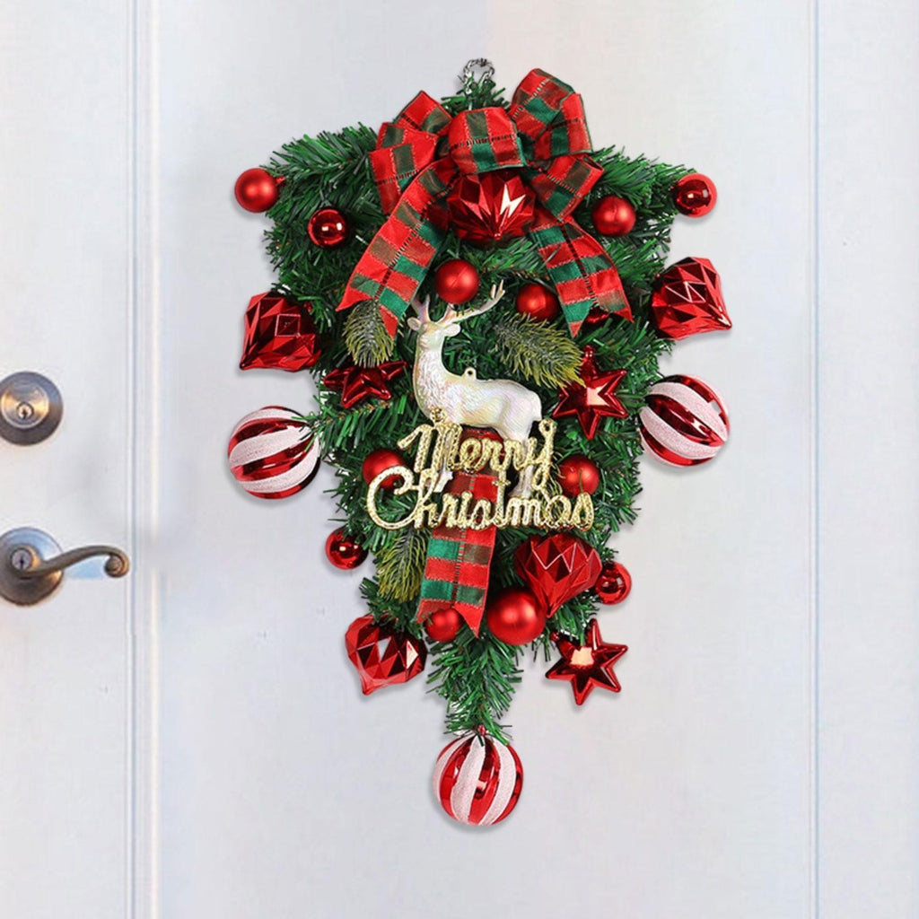Artificial Christmas Swag Christmas Wreath Wall Hanging Ornament for Stairway