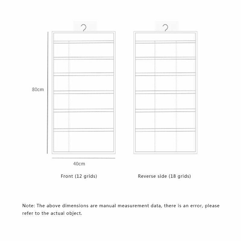 30 Pockets Double 2 Side Hanging Bag Bra Underwear Storage Organiser Tidy Hanger