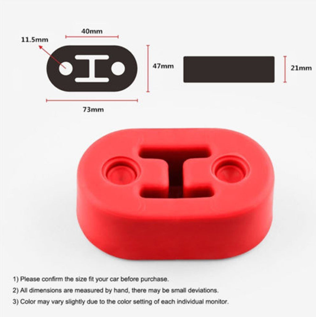 8PCS Rubber Exhaust Hanger Mounts 2 Hole Muffler Rubber Universal red