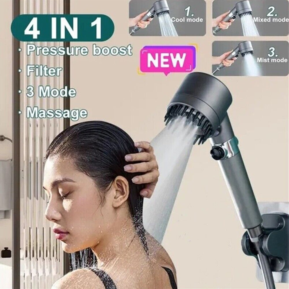 Shower Head For Bathroom 4-in-1 High Pressure Shower Head 3 Mode Function