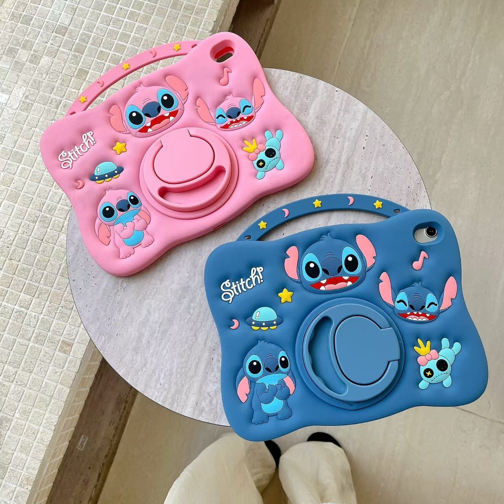 For Samsung Galaxy Tab A9 X110 A9+ X210 Stitch Kids Shockproof Stand case Cover