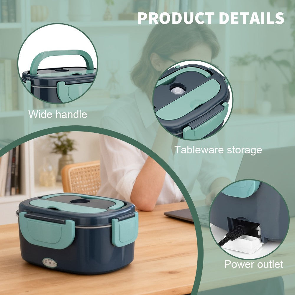 Portable Electric Heated Lunch Box Food Warmer Lunch Bento Box 12V/24V Car UK