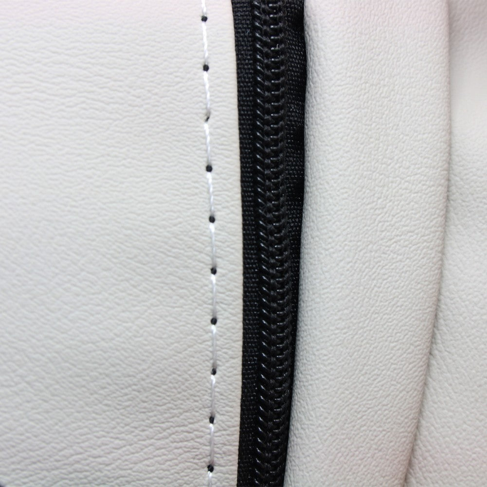 White Leather Car Seat Head Neck Rest Cushion Pad Headrest Pillow 1 piece